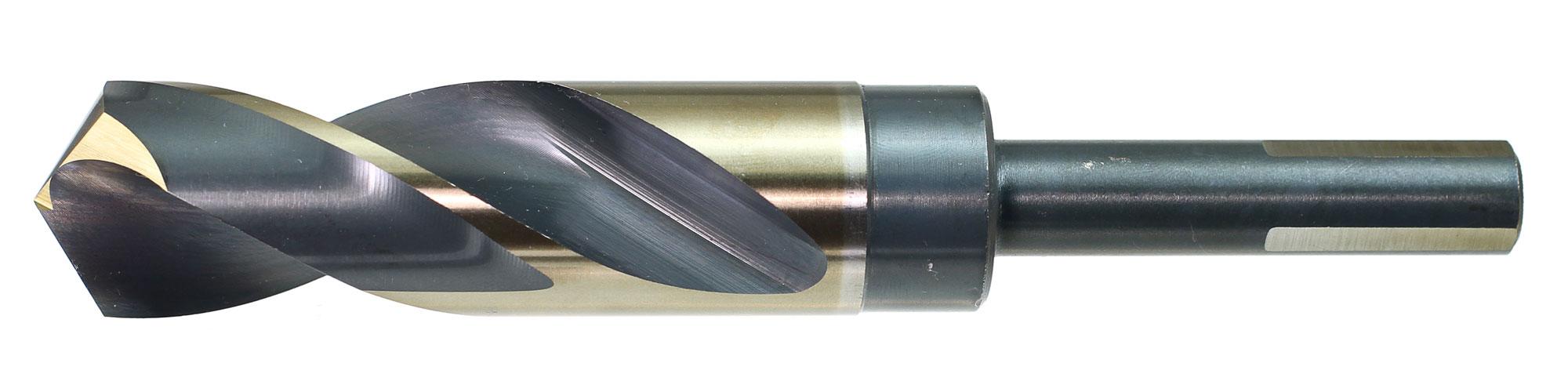 Drillco 1000EF154 Imperial Silver and Deming Drill, 27/32 in Drill - Fraction, 0.8438 in Drill - Decimal Inch, 1/2 in Shank, HSS - Reduced Shank Drill Bits